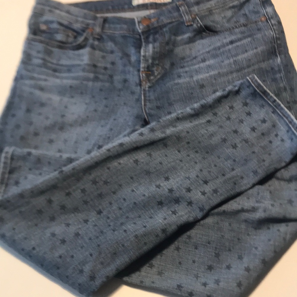 J Brand 29 cropped jeans star pattern
